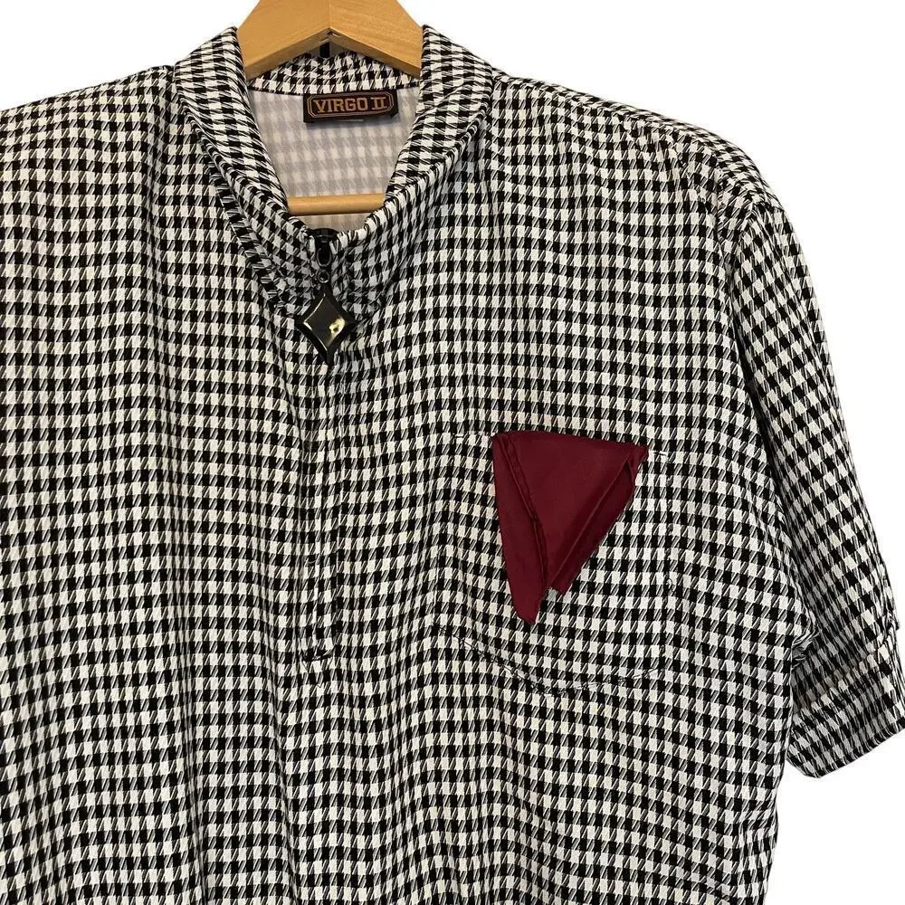 Virgo III VTG 70's Retro Gingham Checkered Short Sleeves Women's Dress 10